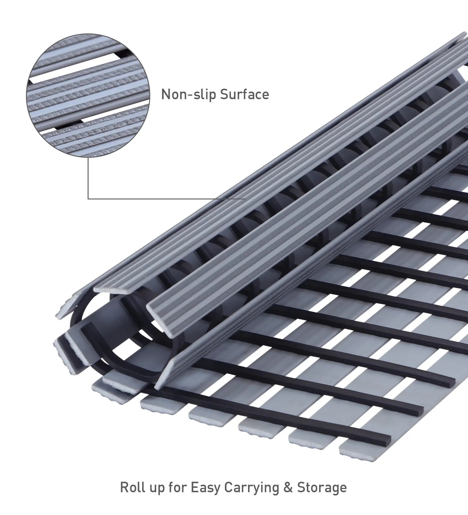 Fredy PVC Shower Mat Charcoal 47x61 cm OBSESSIONS