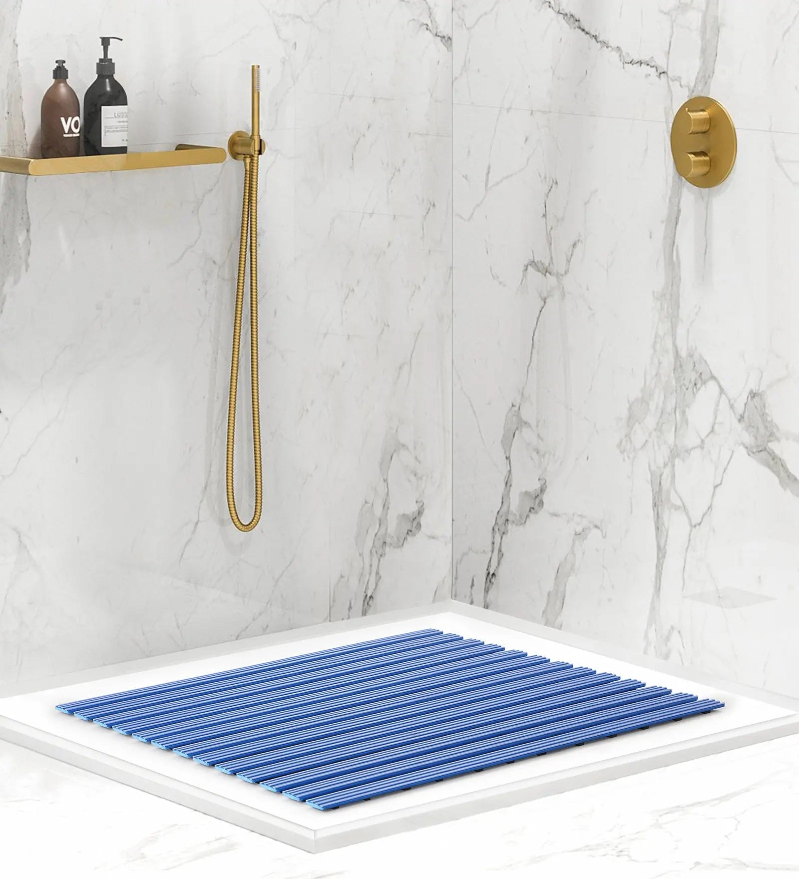 Fredy PVC Shower Mat Blue 47x61 cm OBSESSIONS