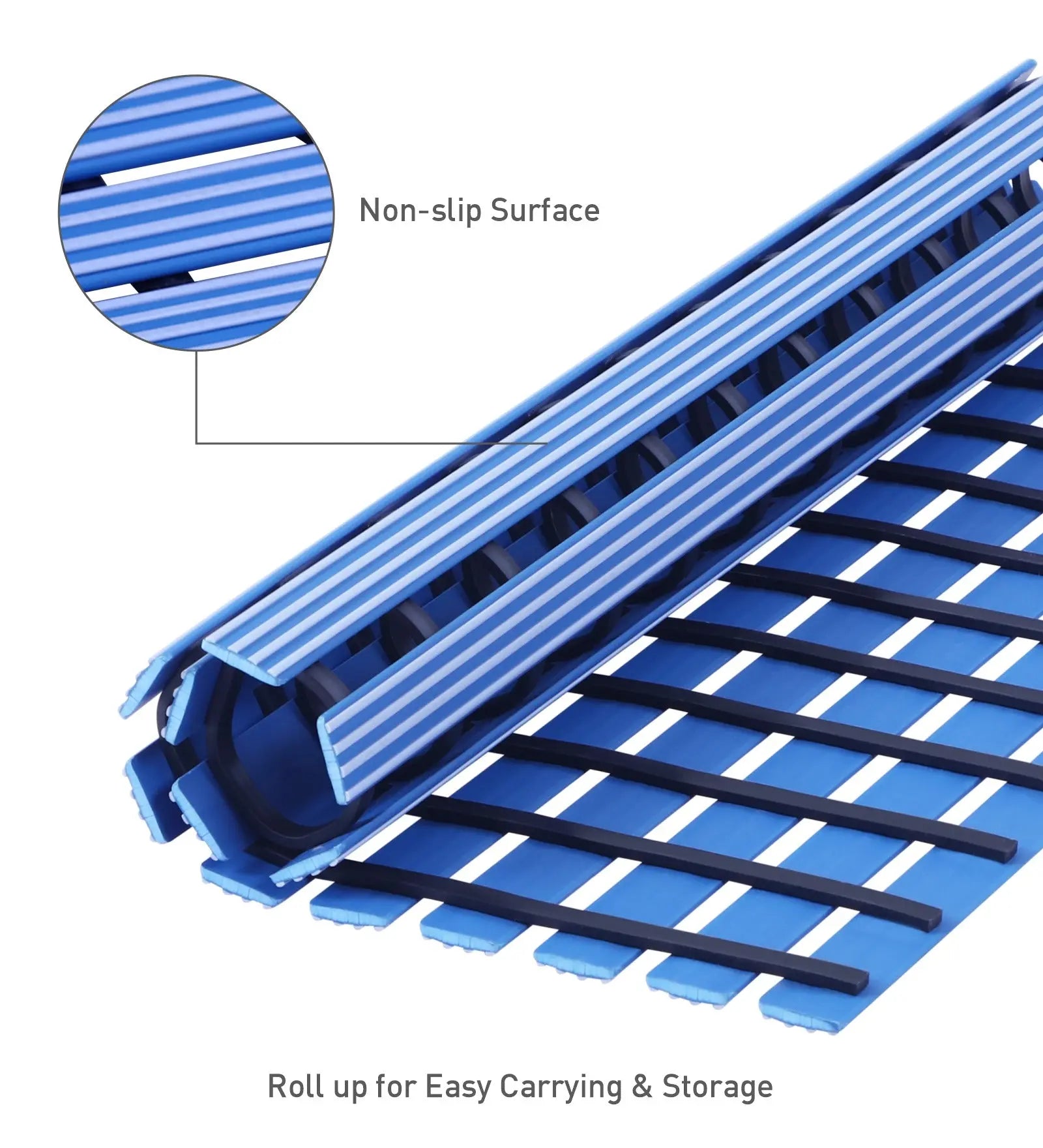 Fredy PVC Shower Mat Blue 47x61 cm OBSESSIONS