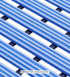 Fredy PVC Shower Mat Blue 47x61 cm OBSESSIONS