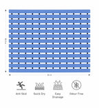 Fredy PVC Shower Mat Blue 47x61 cm OBSESSIONS