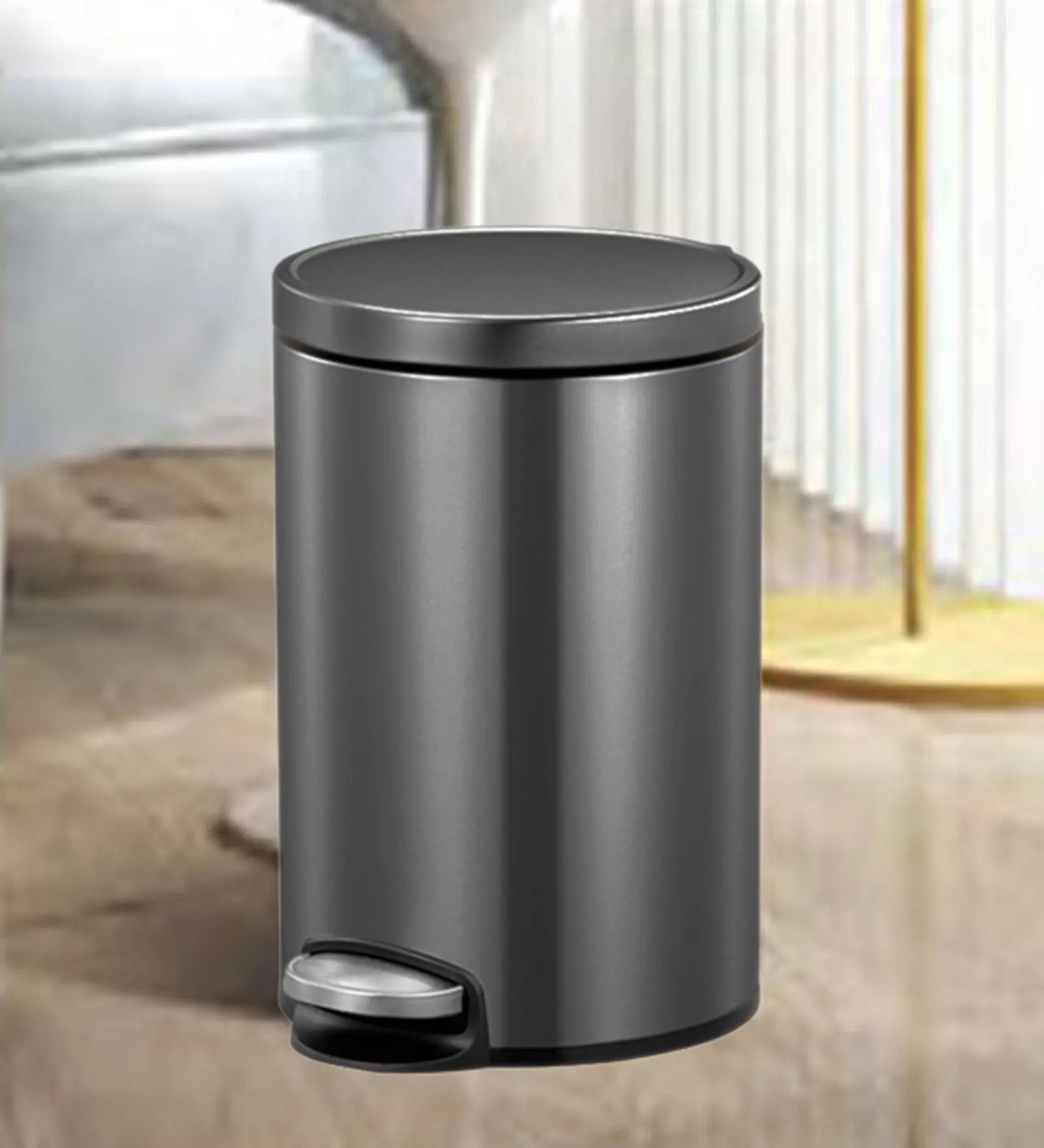 EKO 9115 Artistic Soft Close Fingerprint Resistant Step Bin Black Steel OBSESSIONS