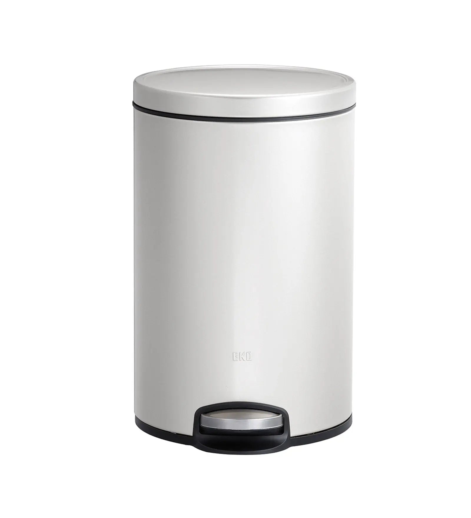 EKO 9115 Artistic Soft Close Fingerprint Resistant Step Bin White OBSESSIONS