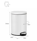 EKO 9115 Artistic Soft Close Fingerprint Resistant Step Bin White OBSESSIONS
