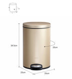 EKO 9115 Artistic Soft Close Fingerprint Resistant Step Bin Champagne Gold OBSESSIONS