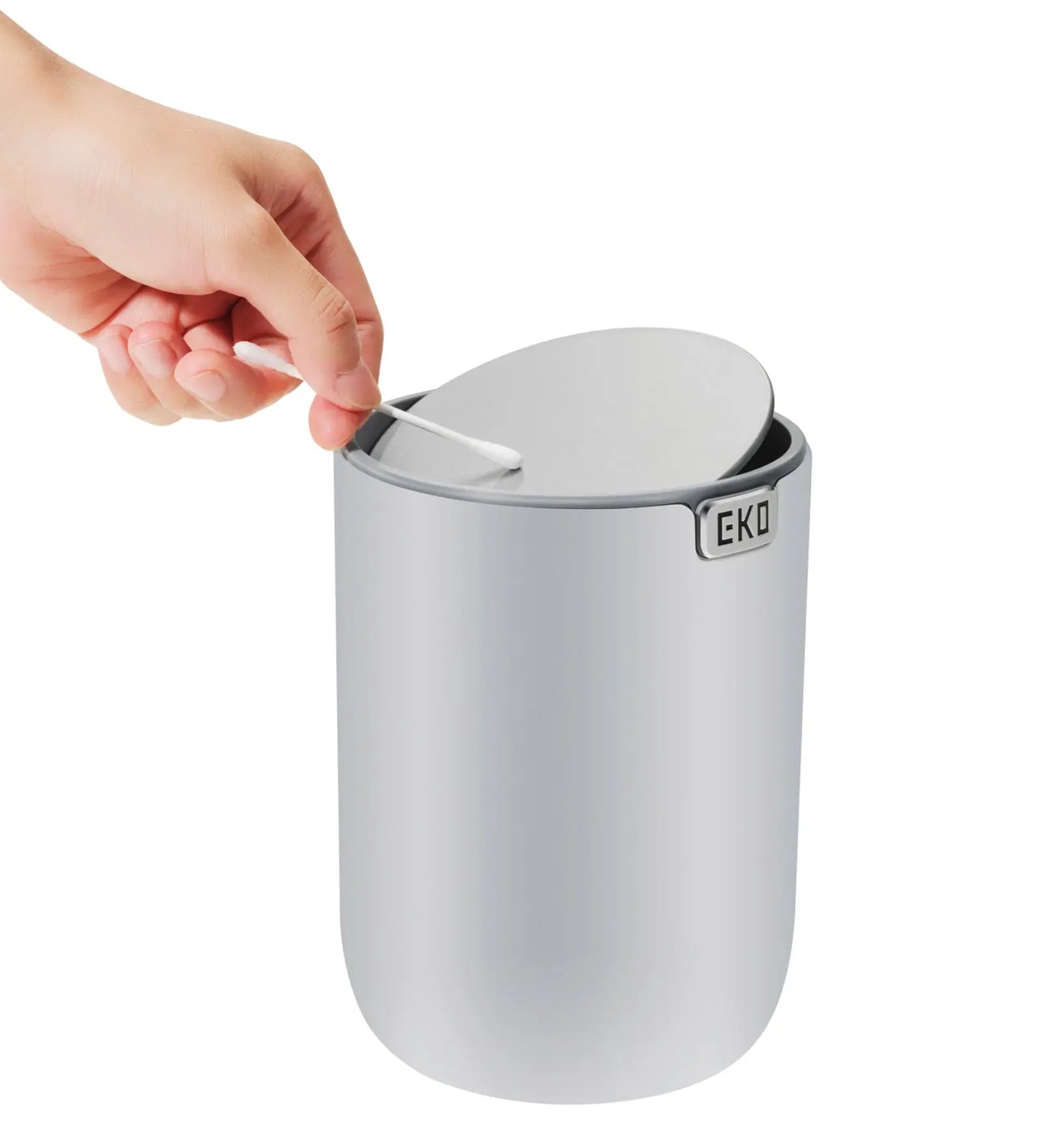 Eko 9206 Fandy Fingerprint Resistant Table Bin Grey OBSESSIONS