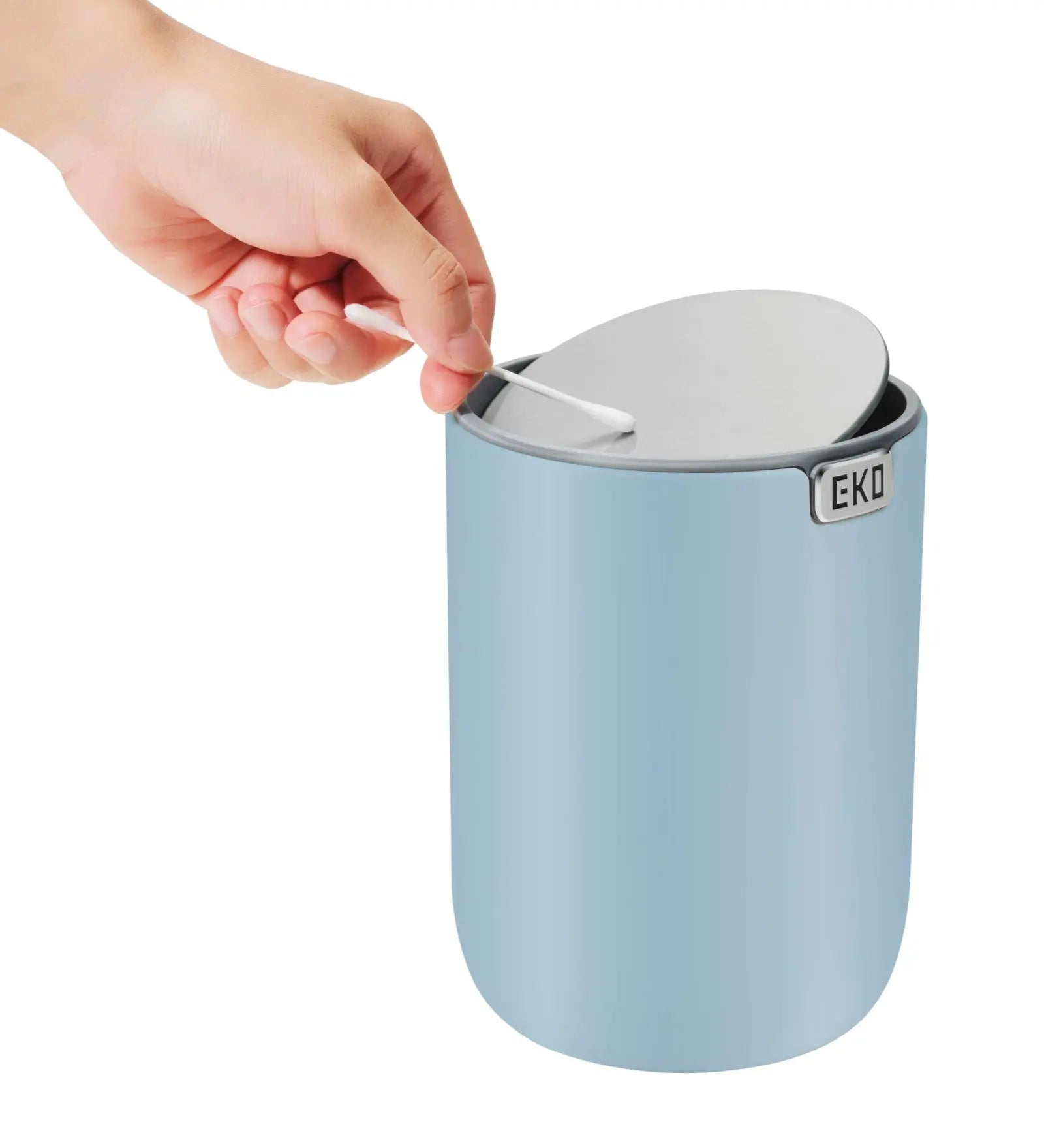Eko 9206 Fandy Fingerprint Resistant Table Bin Titanium Blue OBSESSIONS