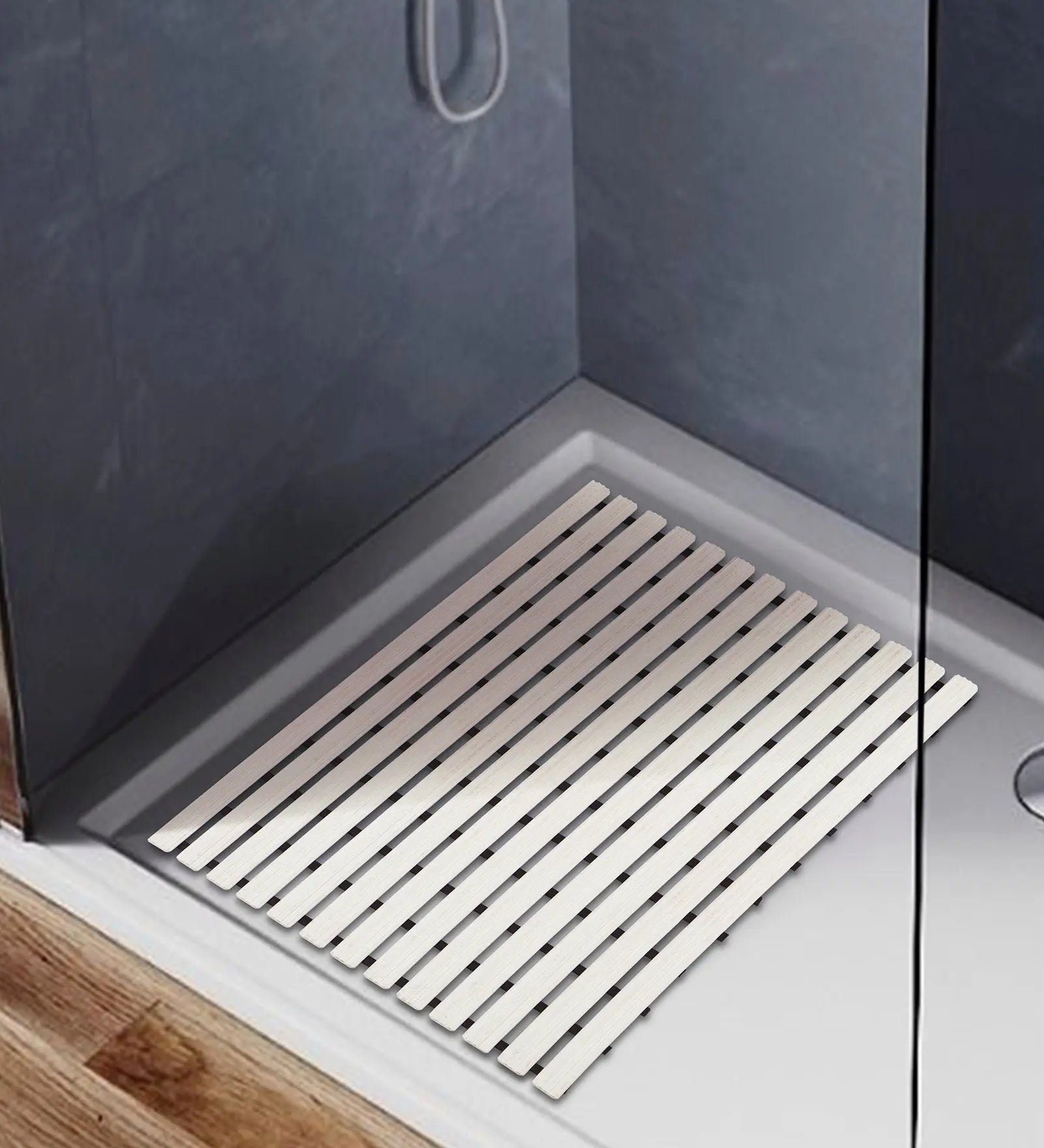 Fredy PVC Shower Mat White 47x61 cm OBSESSIONS