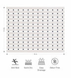 Fredy PVC Shower Mat White 47x61 cm OBSESSIONS