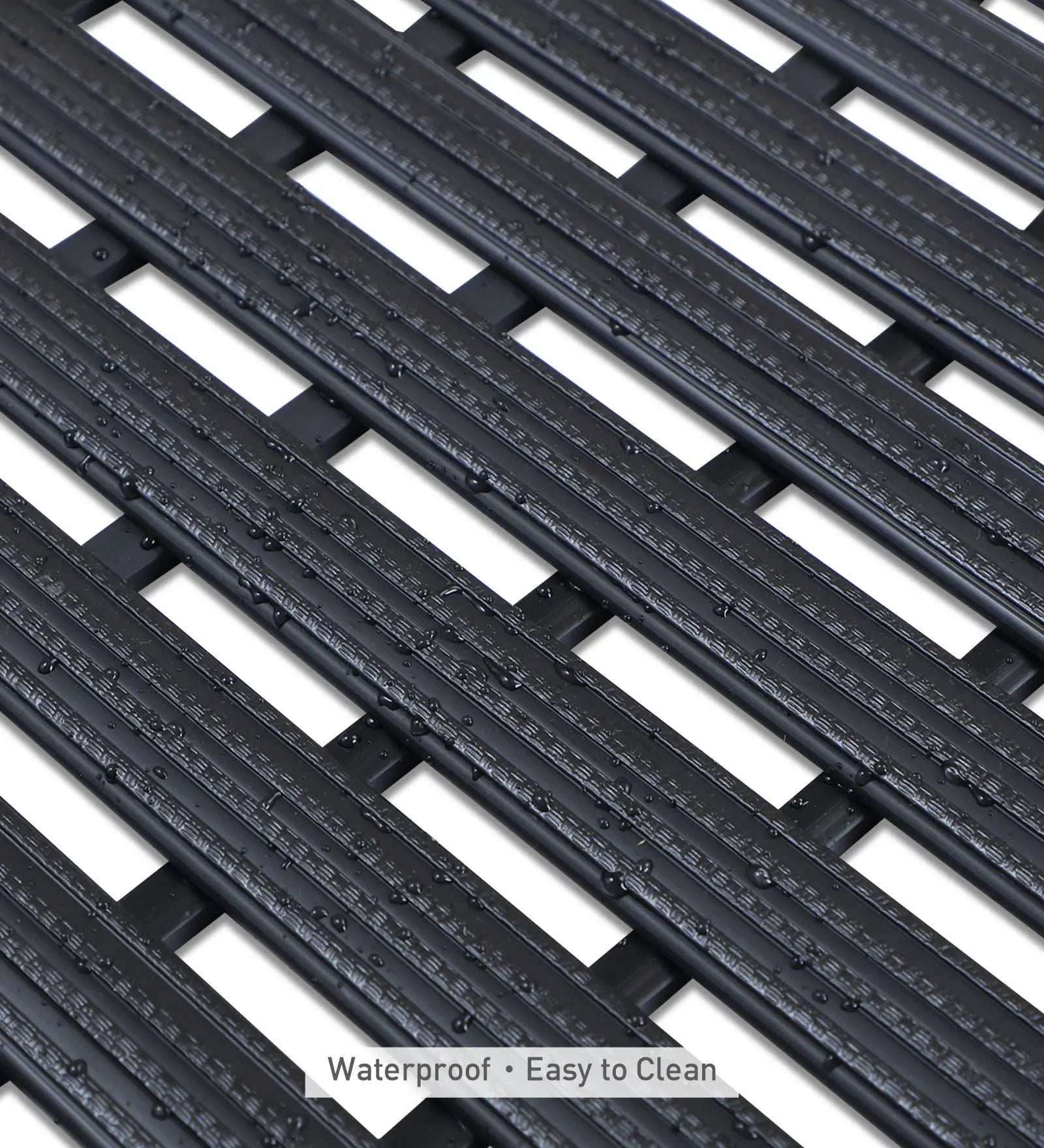 Fredy PVC Shower Mat Black 47x61 cm OBSESSIONS