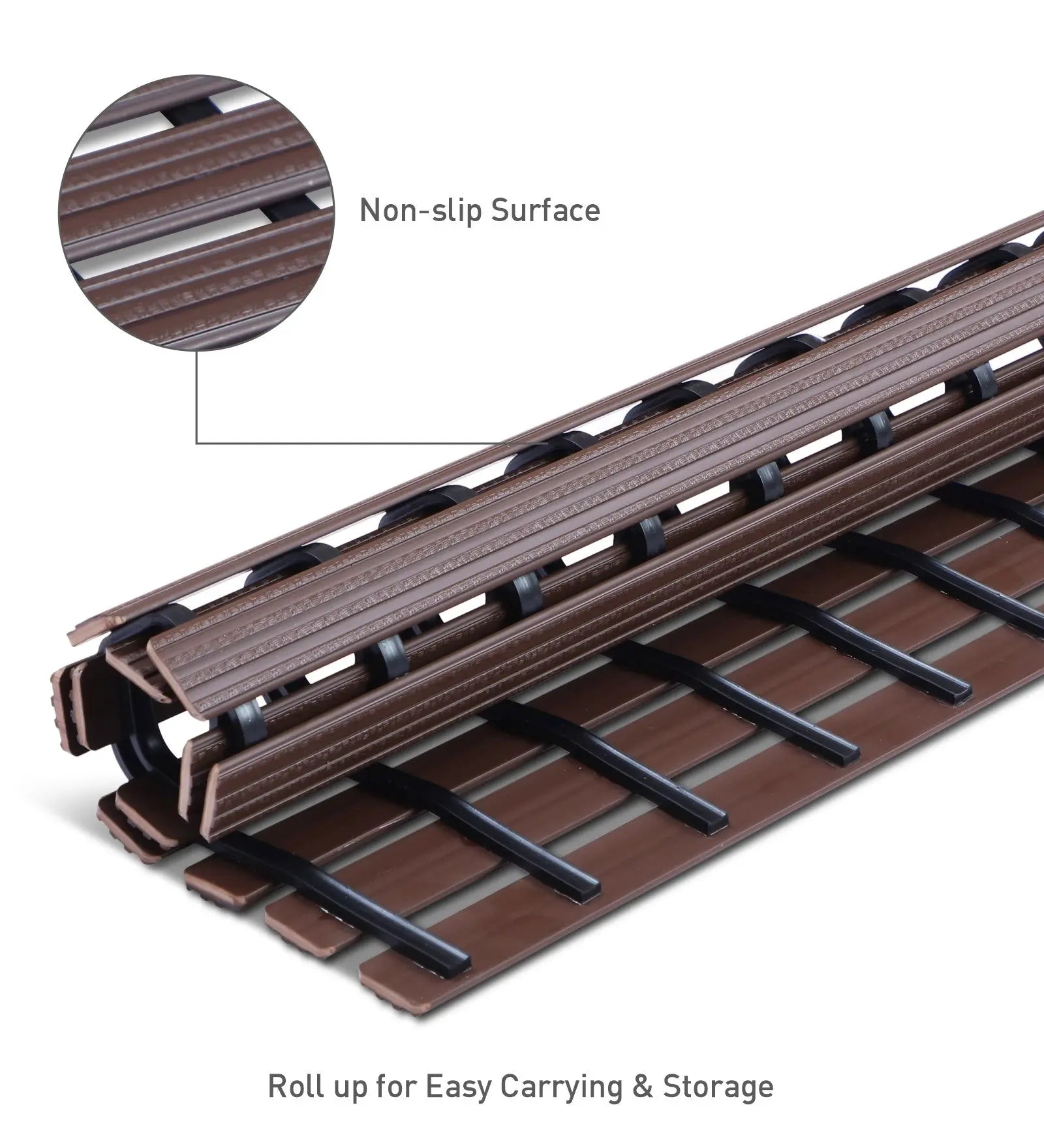 Fredy PVC Shower Mat Chocolate 47x61 cm OBSESSIONS