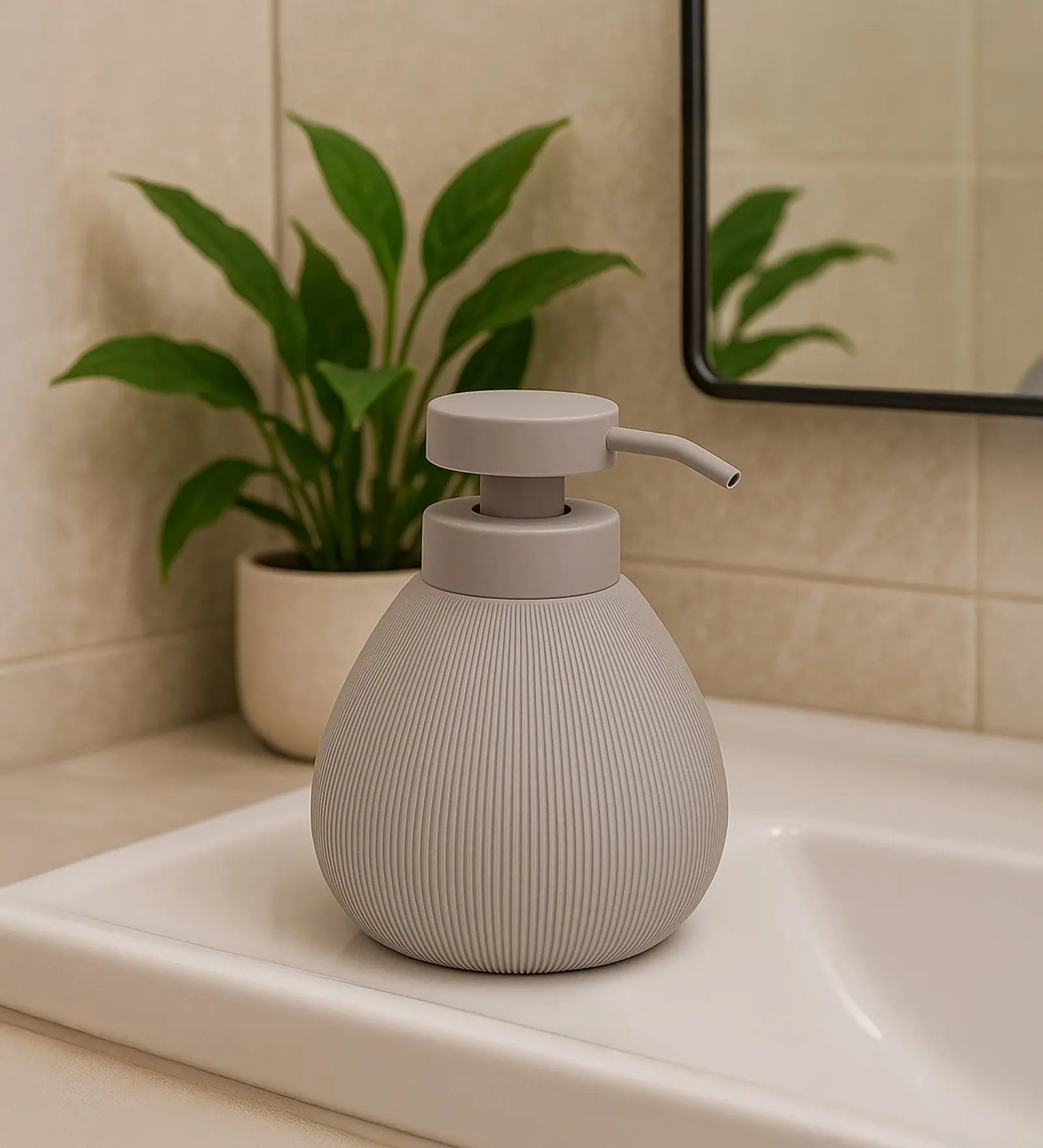 Caddy Polyresin Soap Dispenser Grey OBSESSIONS