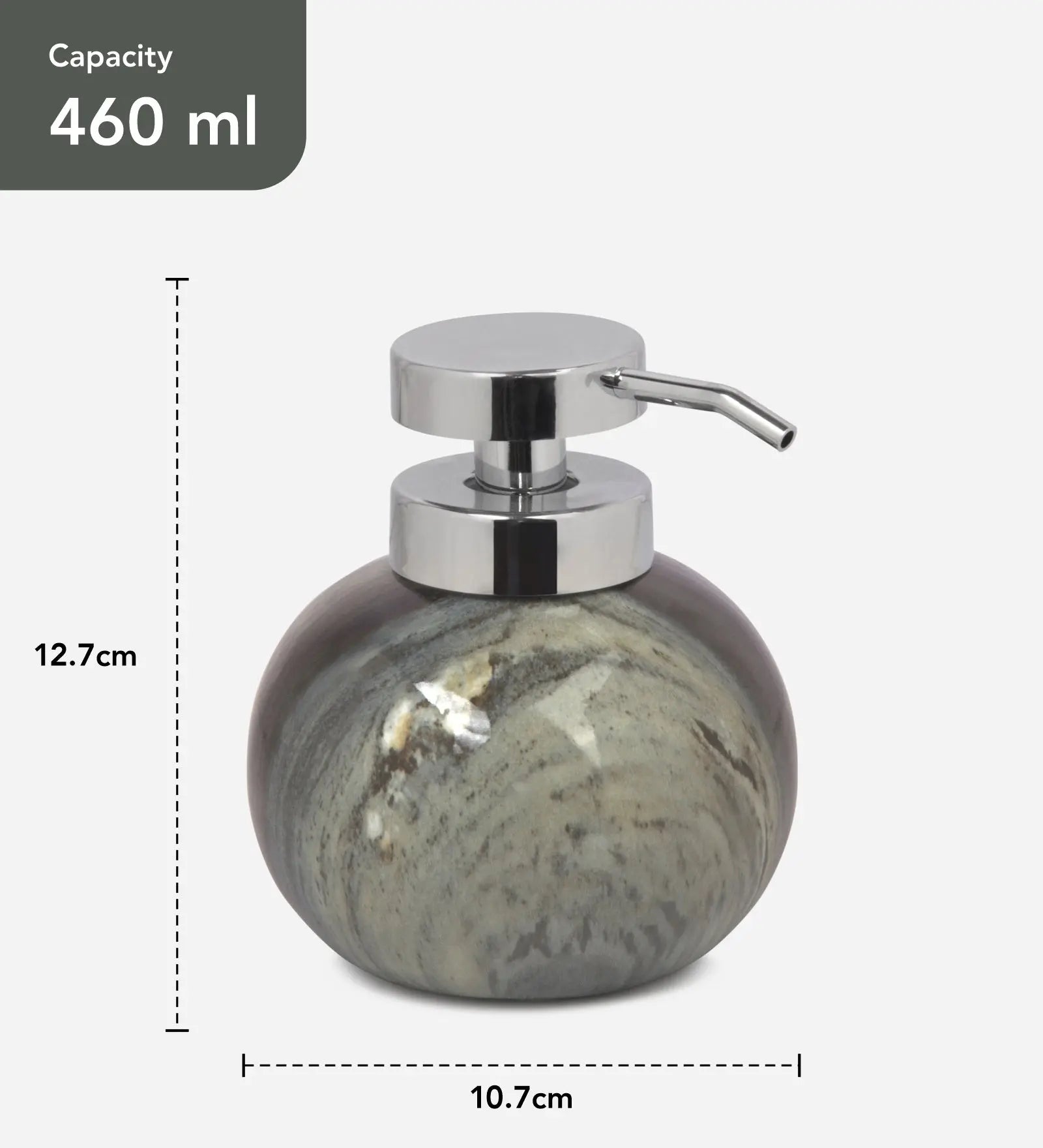 Caddy Polyresin Soap Dispenser Stone OBSESSIONS