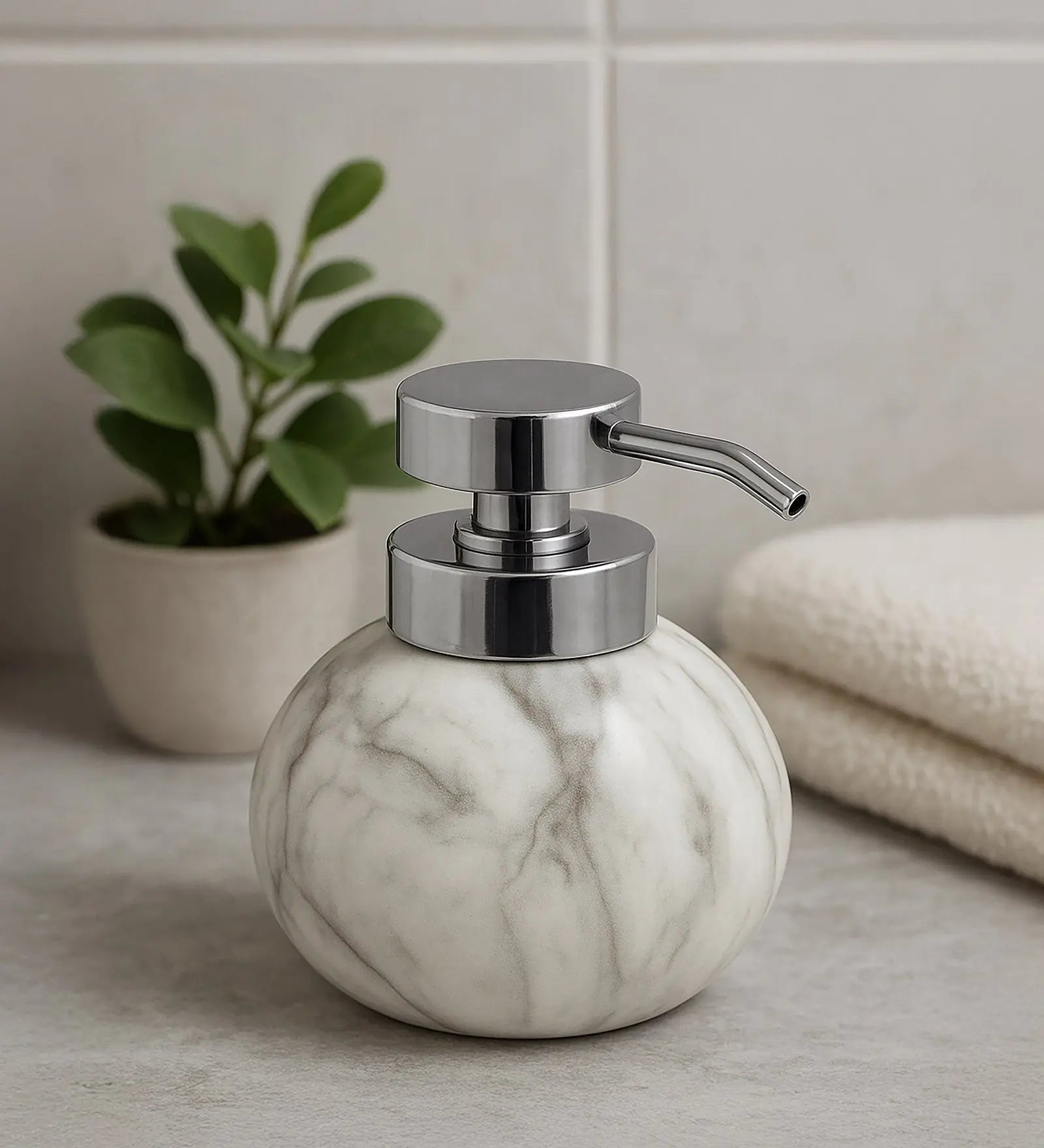 Caddy Polyresin Soap Dispenser White OBSESSIONS