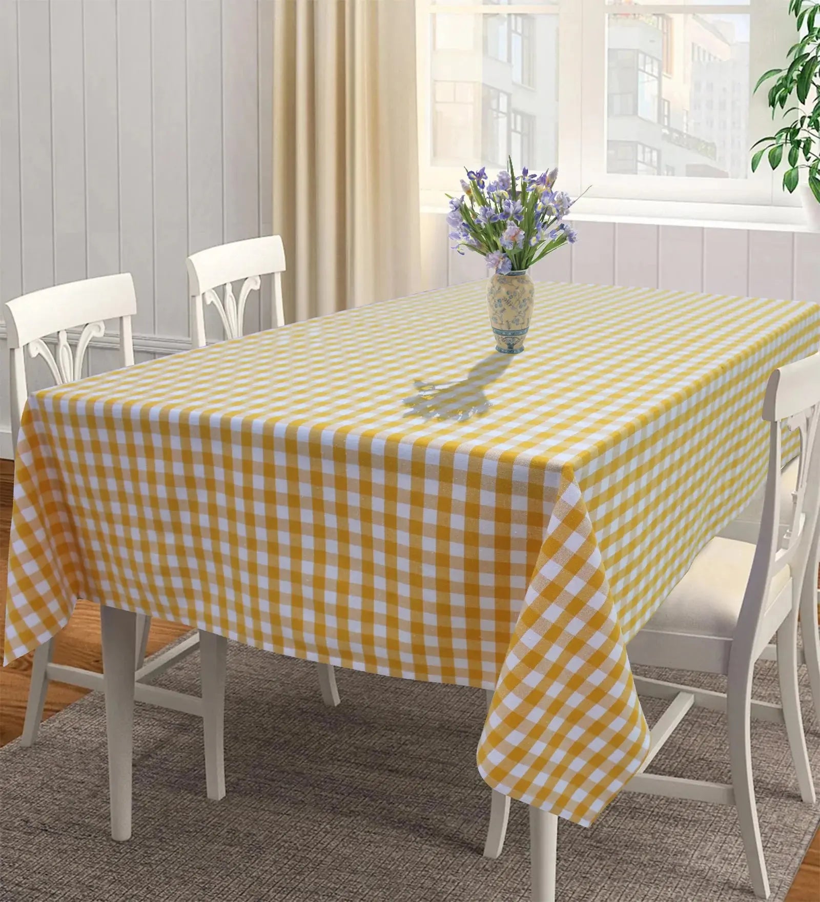 Gingham (Yellow and White) Table cover - grahsajja