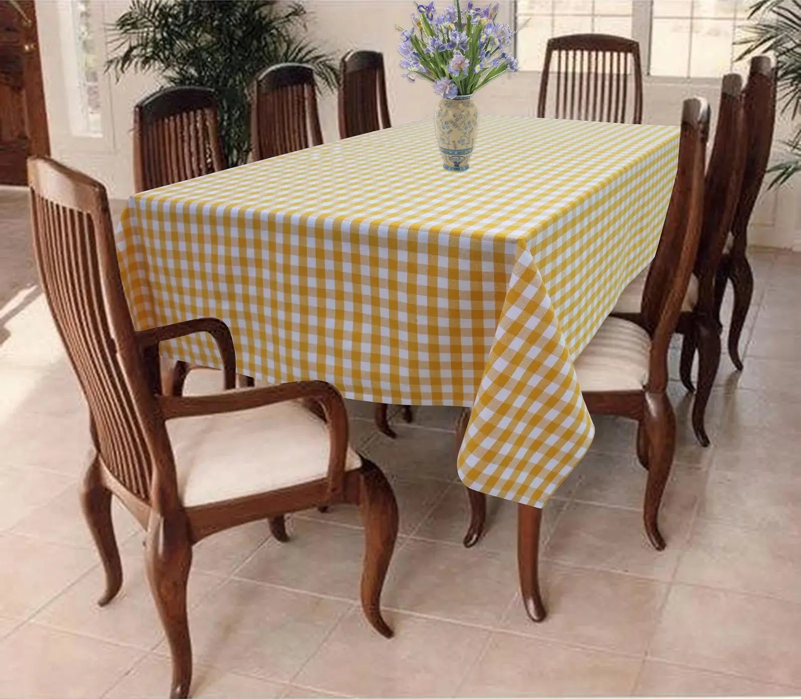 Gingham (Yellow and White) Table cover - grahsajja