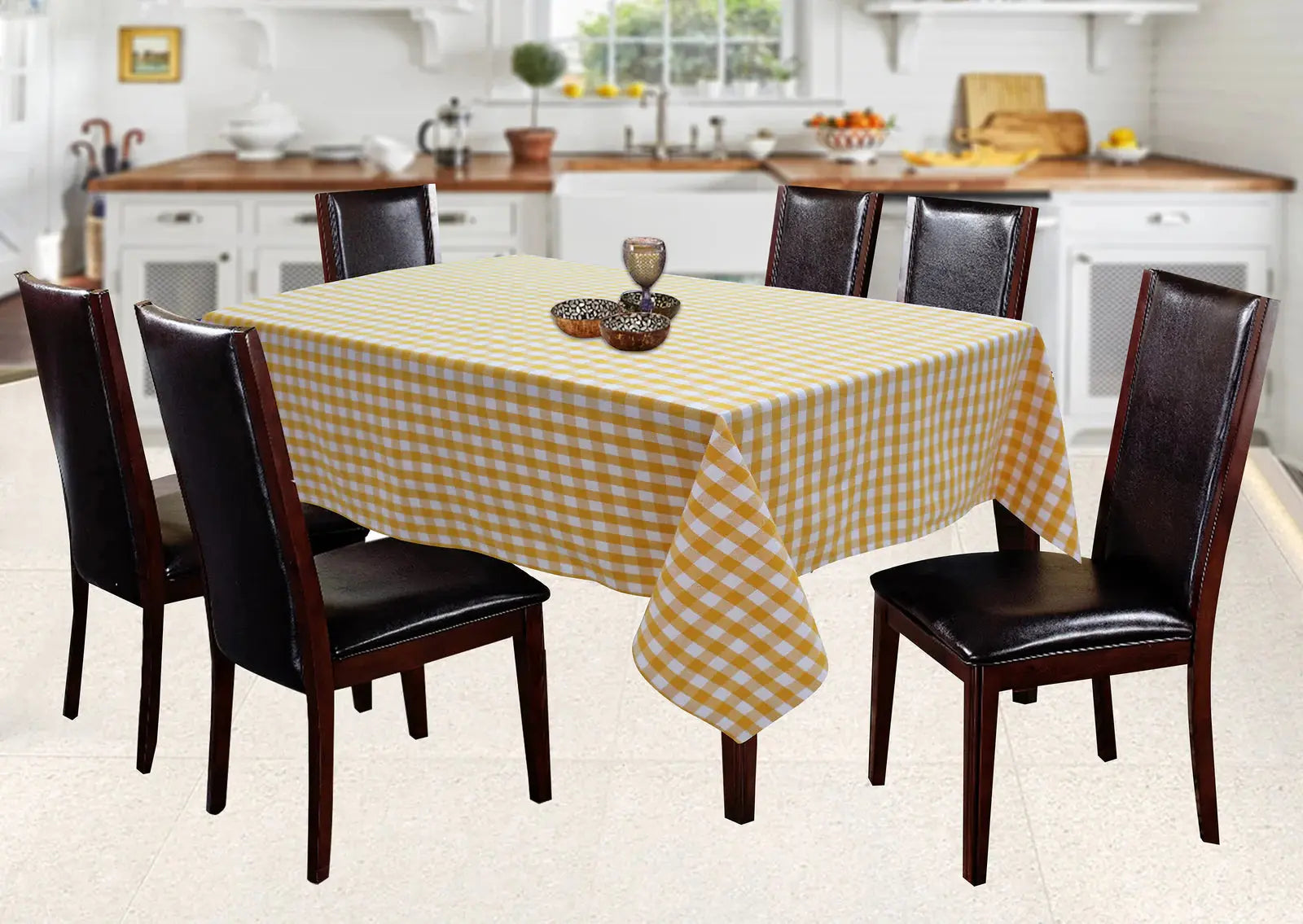 Gingham (Yellow and White) Table cover - grahsajja
