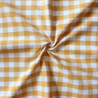 Linen Tea towel Gingham Pack Of 4 Yellow - grahsajja