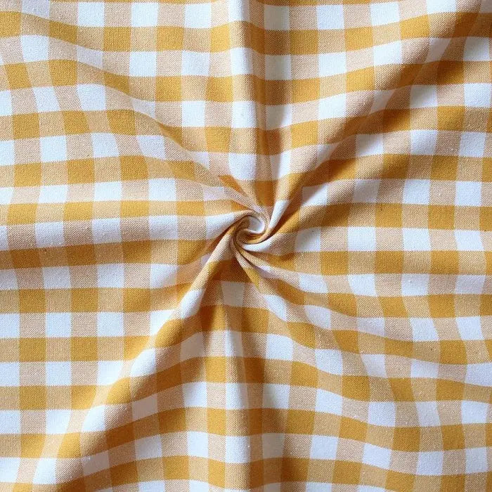 Linen Tea towel Gingham Pack Of 4 Yellow - grahsajja