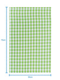 Linen Tea towel Gingham Pack Of 4 Green - grahsajja