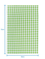Linen Tea towel Gingham Pack Of 4 Green - grahsajja
