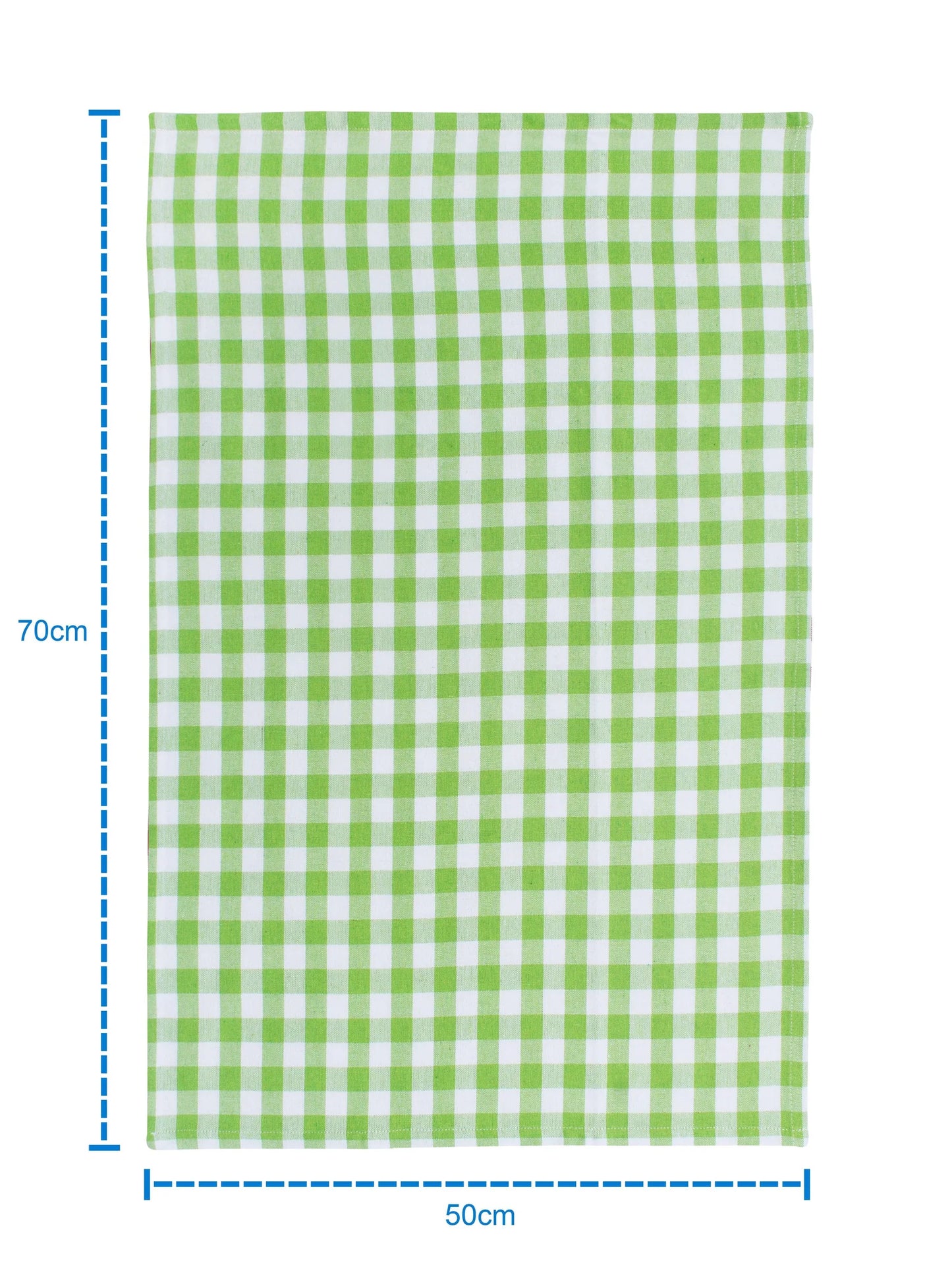 Linen Tea towel Gingham Pack Of 4 Green - grahsajja