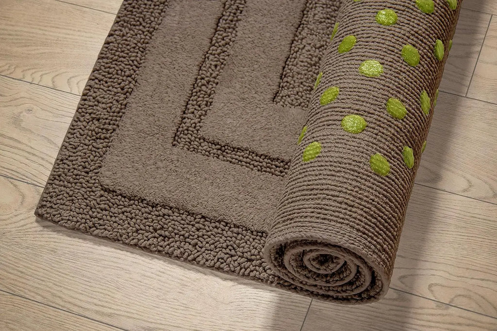 CASTORO Luxury Anti-Skid Tufted Cotton Floor Mat - Exquisite Comfort for Living & Bath Area - Slip-Resistant & Plush Design - Elevate Your Home with Italian Elegance! - grahsajja