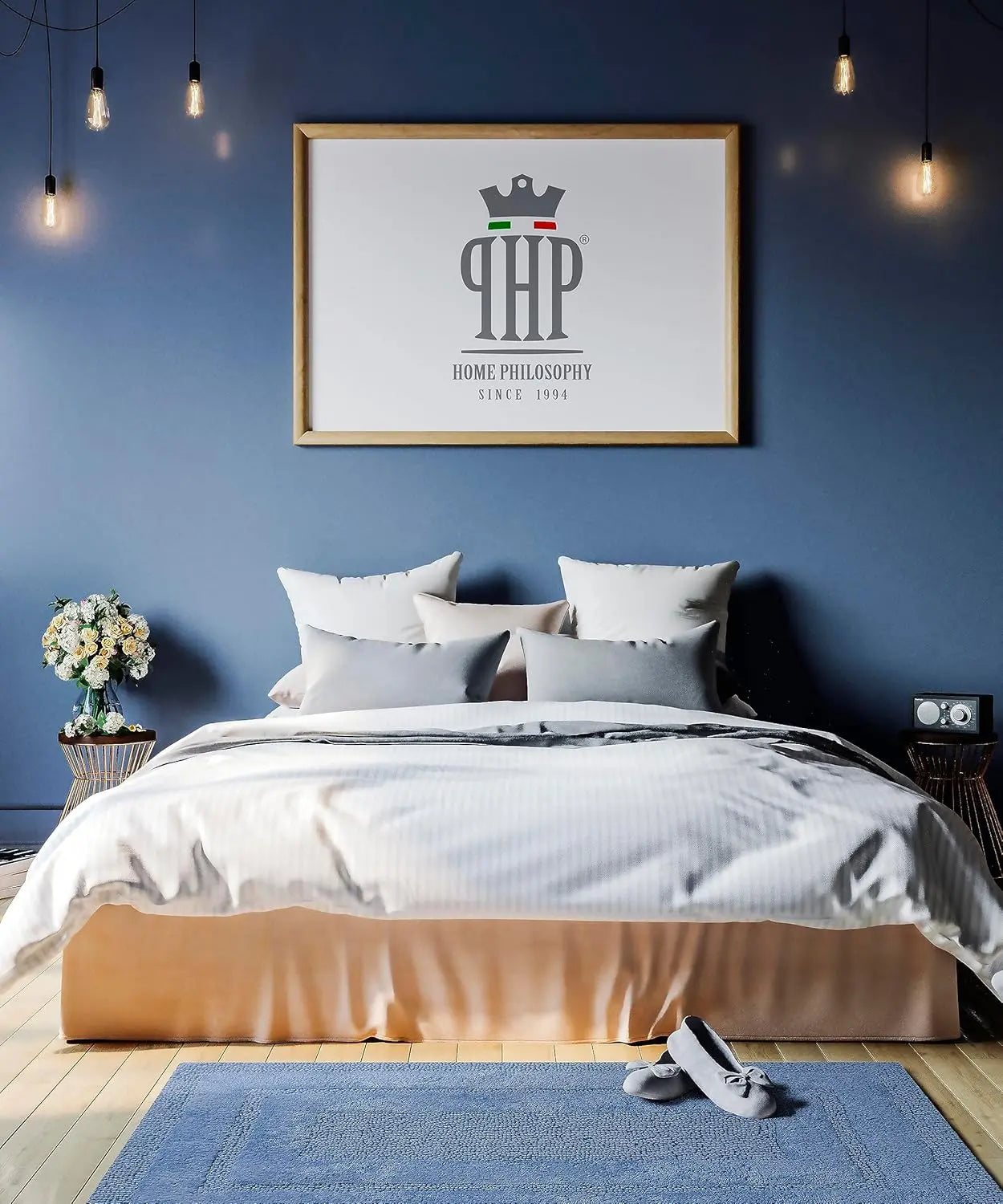 MEDITERRANO Luxury Anti-Skid Tufted Cotton Floor Mat - Exquisite Comfort for Living & Bath Area - Slip-Resistant & Plush Design - Elevate Your Home with Italian Elegance! - grahsajja