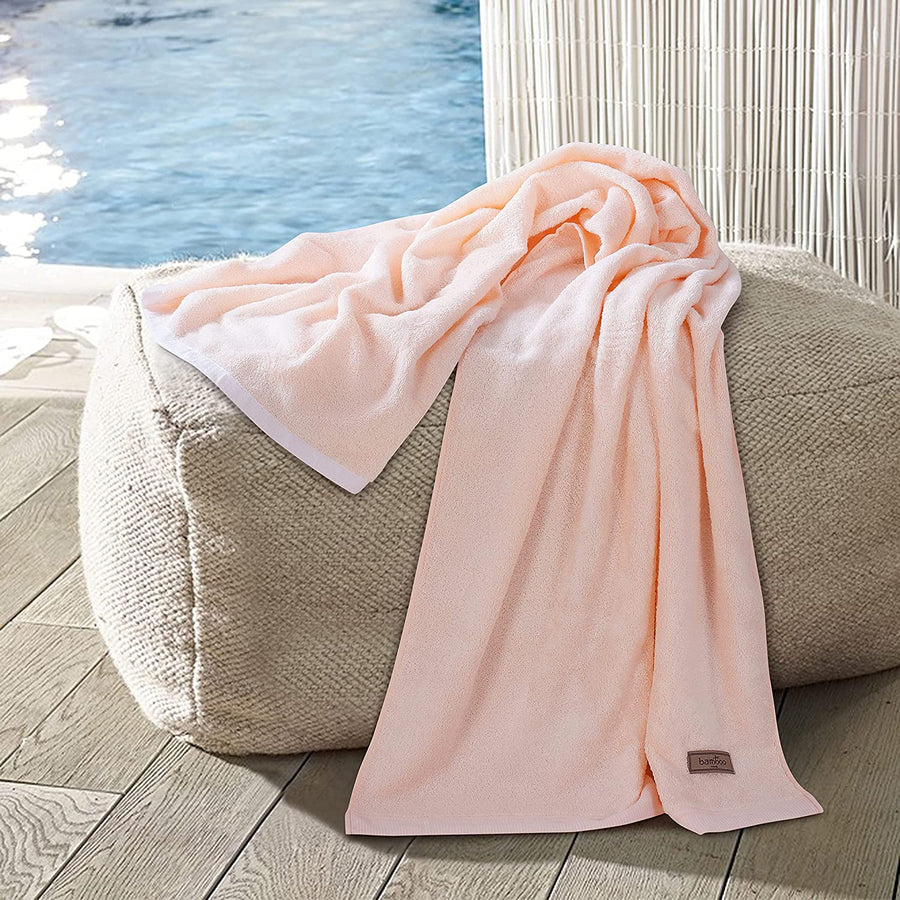 Bamboo Bath Towels - High Absorbent & Super Soft 360 GSM - grahsajja