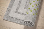 PERLA Luxury Anti-Skid Tufted Cotton Floor Mat - Exquisite Comfort for Living & Bath Area - Slip-Resistant & Plush Design - Elevate Your Home with Italian Elegance! - grahsajja