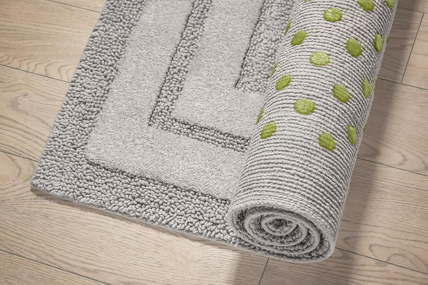 PERLA Luxury Anti-Skid Tufted Cotton Floor Mat - Exquisite Comfort for Living & Bath Area - Slip-Resistant & Plush Design - Elevate Your Home with Italian Elegance! - grahsajja