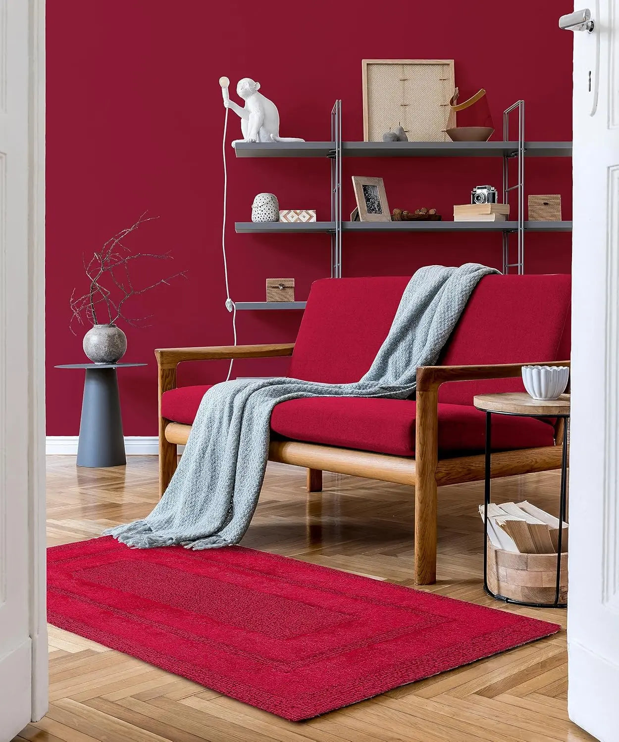 CARMINIO Luxury Anti-Skid Tufted Cotton Floor Mat - Exquisite Comfort for Living & Bath Area - Slip-Resistant & Plush Design - Elevate Your Home with Italian Elegance! - grahsajja