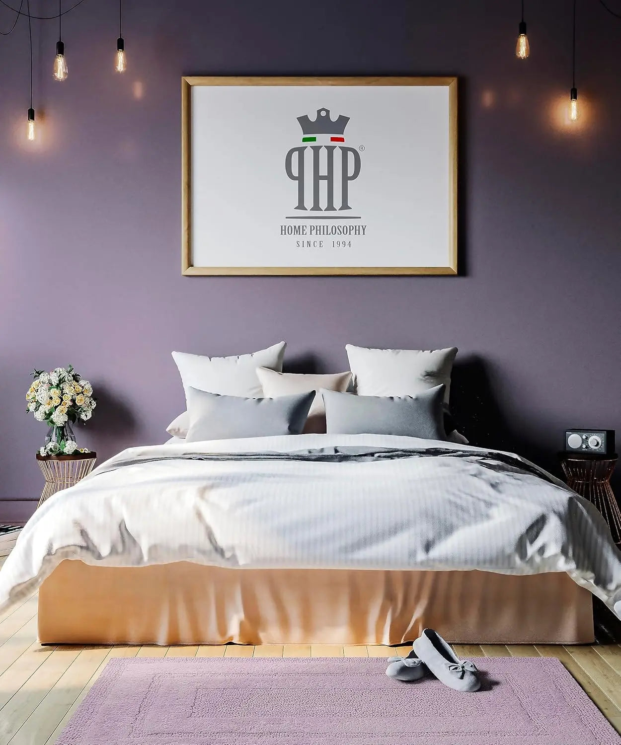 LAVANDA Luxury Anti-Skid Tufted Cotton Floor Mat - Exquisite Comfort for Living & Bath Area - Slip-Resistant & Plush Design - Elevate Your Home with Italian Elegance! - grahsajja