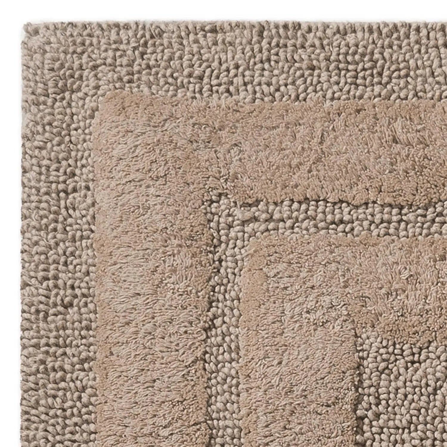 LINO Luxury Anti-Skid Tufted Cotton Floor Mat - Exquisite Comfort for Living & Bath Area - Slip-Resistant & Plush Design - Elevate Your Home with Italian Elegance! - grahsajja