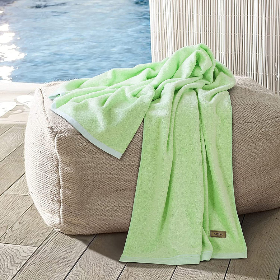 Bamboo Bath Towels - High Absorbent & Super Soft 360 GSM - grahsajja
