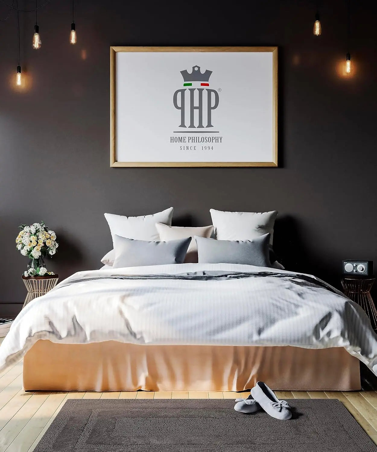 CARBONIO Luxury Anti-Skid Tufted Cotton Floor Mat - Exquisite Comfort for Living & Bath Area - Slip-Resistant & Plush Design - Elevate Your Home with Italian Elegance! - grahsajja