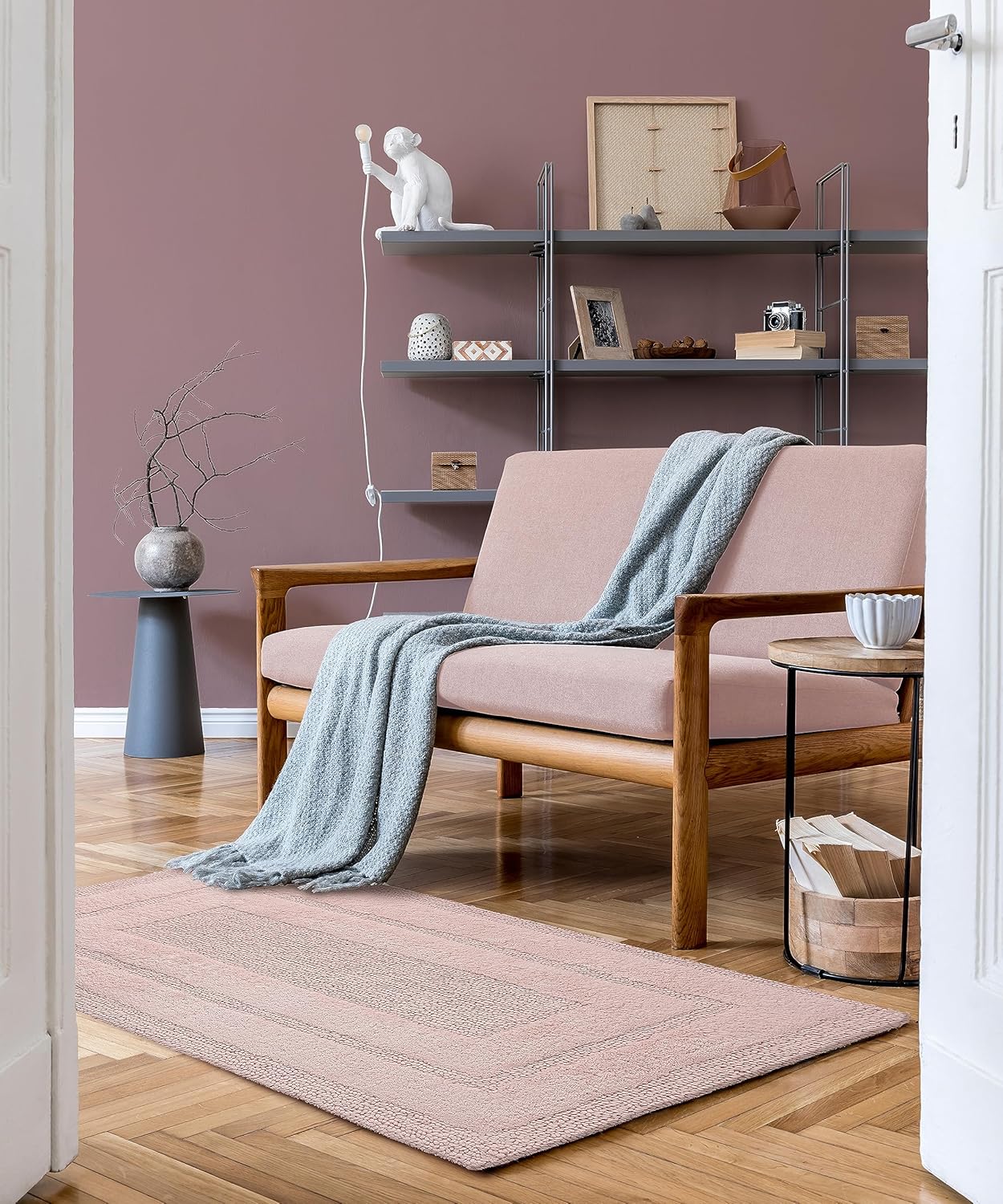 ROSA Luxury Anti-Skid Tufted Cotton Floor Mat - Exquisite Comfort for Living & Bath Area - Slip-Resistant & Plush Design - Elevate Your Home with Italian Elegance! - grahsajja