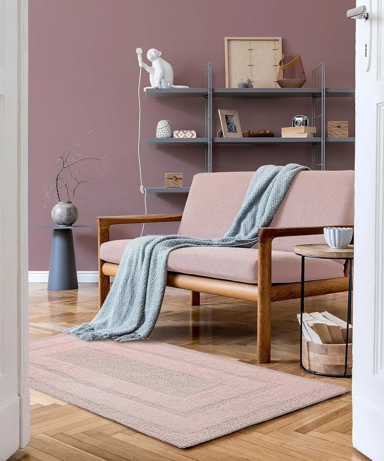 ROSA Luxury Anti-Skid Tufted Cotton Floor Mat - Exquisite Comfort for Living & Bath Area - Slip-Resistant & Plush Design - Elevate Your Home with Italian Elegance! - grahsajja