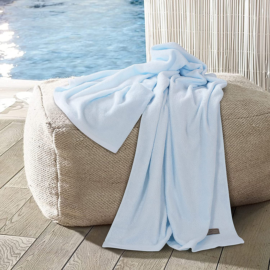 Bamboo Bath Towels - High Absorbent & Super Soft 360 GSM - grahsajja