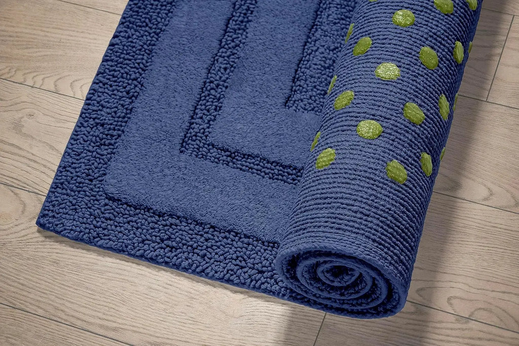 OCEANO Luxury Anti-Skid Tufted Cotton Floor Mat - Exquisite Comfort for Living & Bath Area - Slip-Resistant & Plush Design - Elevate Your Home with Italian Elegance! - grahsajja