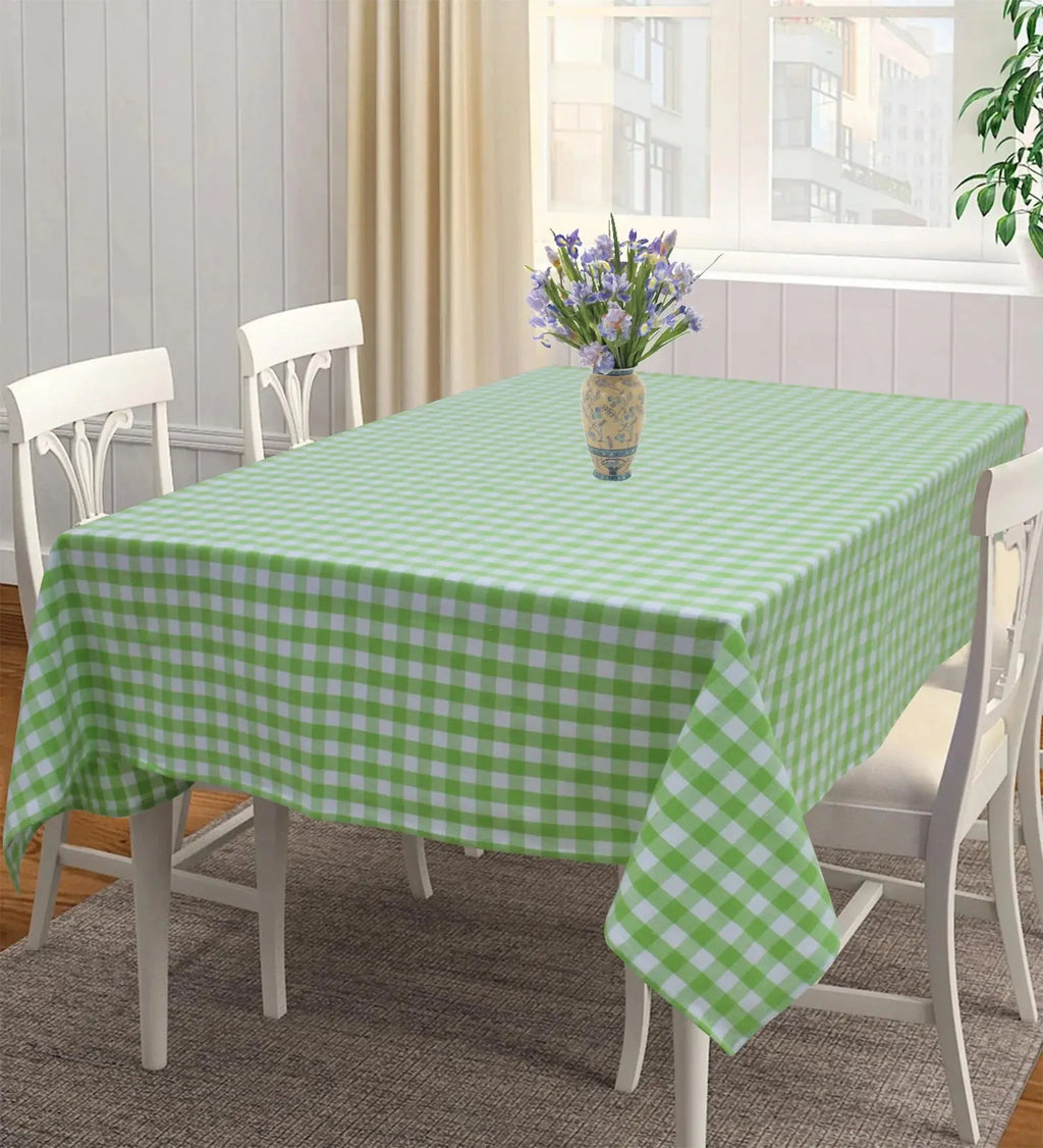 Gingham (Green and White) Table cover - grahsajja