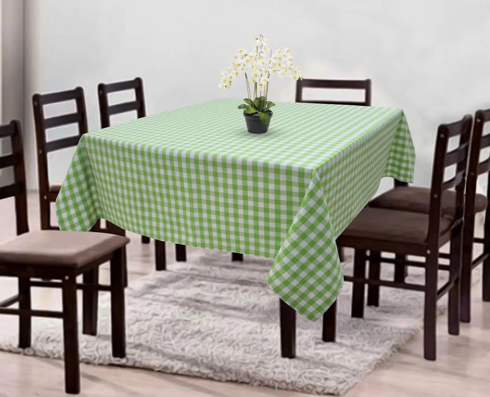 Gingham (Green and White) Table cover - grahsajja