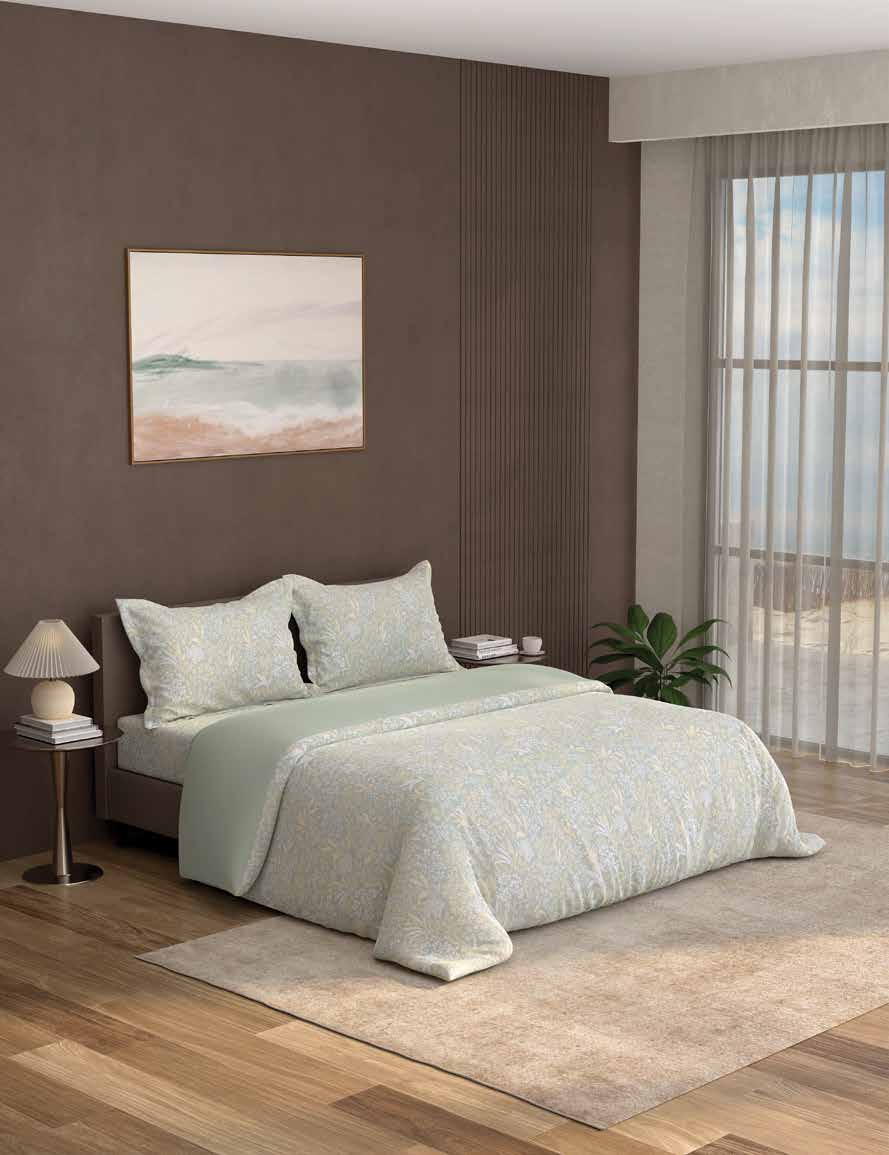 Portico New York Whispering Tales TC 100% Cotton Health Pro Printed Super King Bedsheet with 2 Pillow Cover