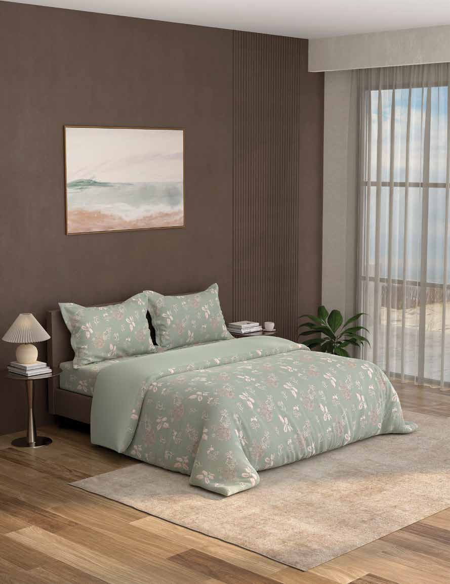 Portico New York Whispering Tales TC 100% Cotton Health Pro Printed Super King Bedsheet with 2 Pillow Cover