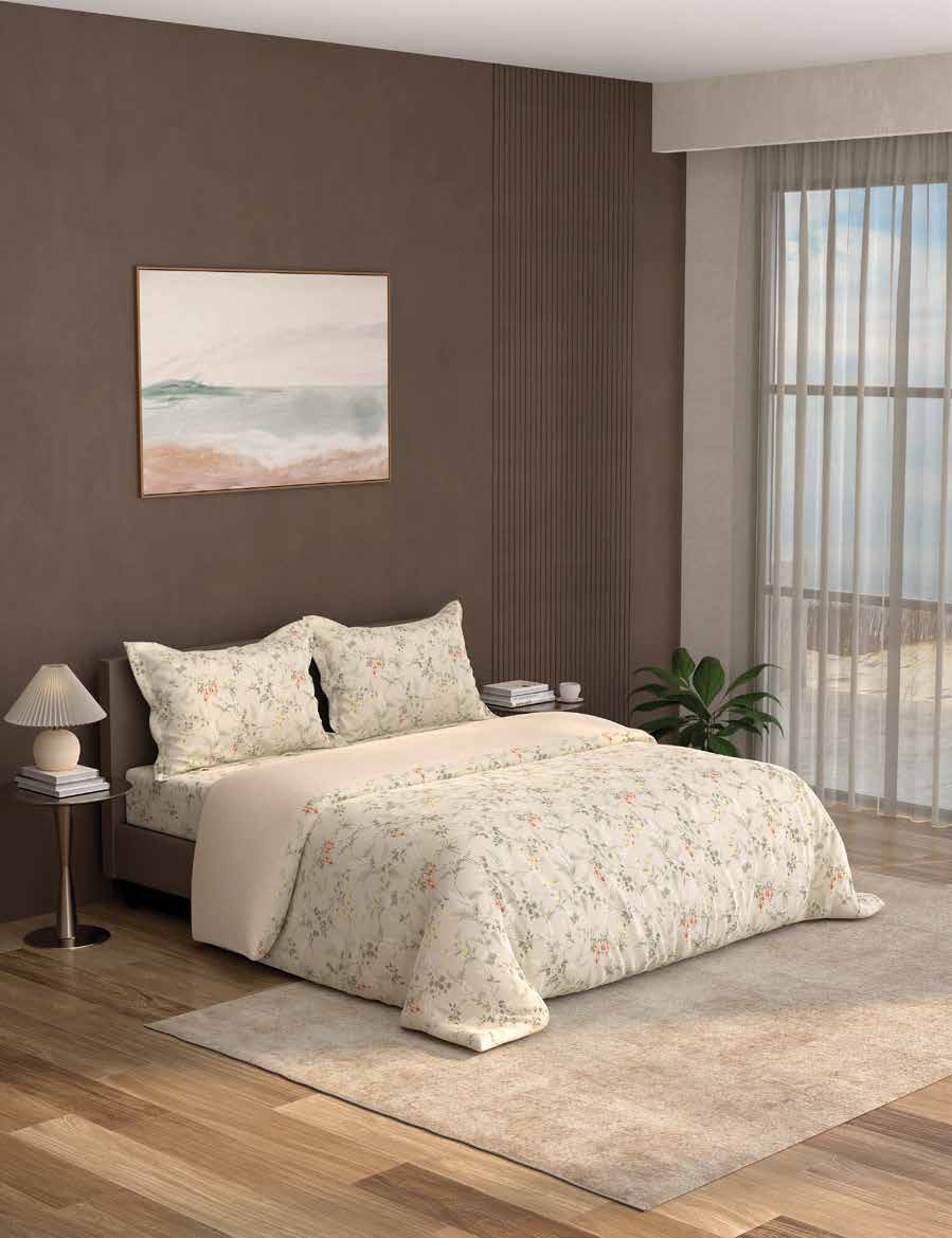 Portico New York Whispering Tales TC 100% Cotton Health Pro Printed Super King Bedsheet with 2 Pillow Cover