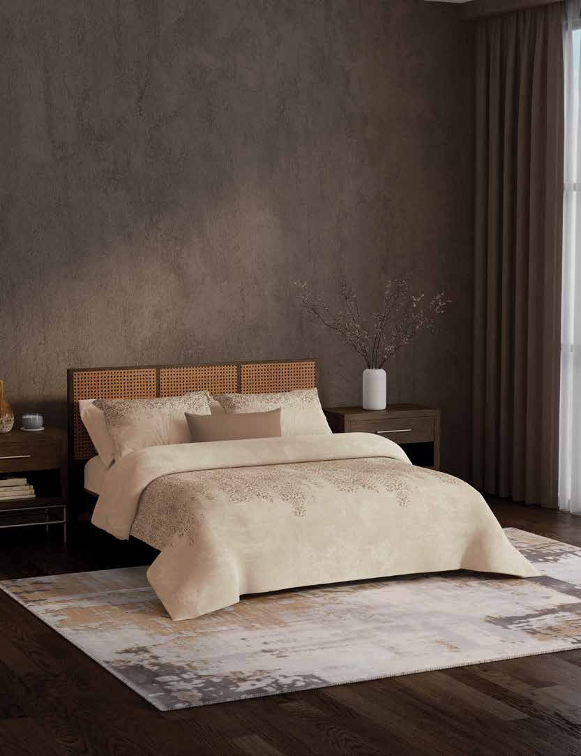 Portico New York Artefacts TC 100% Cotton Health Pro Printed Super King Bedsheet with 2 Pillow Cover Portico