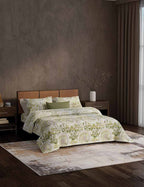 Portico New York Artefacts TC 100% Cotton Health Pro Printed Super King Bedsheet with 2 Pillow Cover Portico