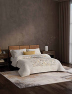 Portico New York Artefacts TC 100% Cotton Health Pro Printed Super King Bedsheet with 2 Pillow Cover Portico