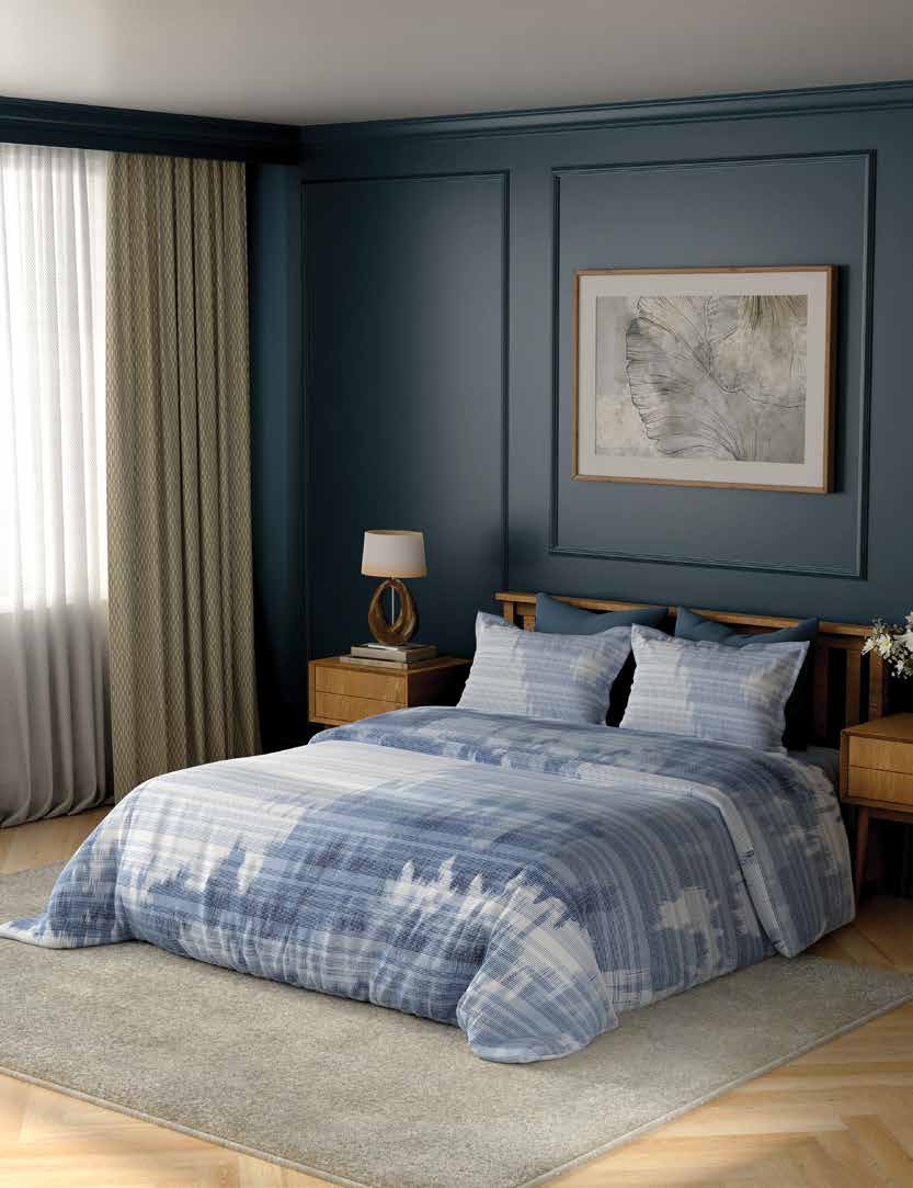 Portico Sketch Cascade Super King Cotton Bedsheet AW2025 - Design 4