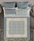 TRIDENT Nectarsoft Elite Collection, King Bedsheet Set, 400TC, 100% Cotton, Azure Trident